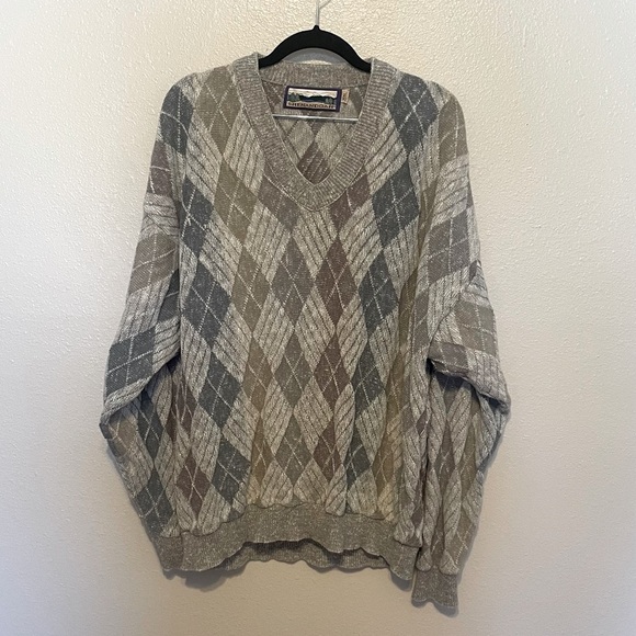 Vintage Shenandoah Argyle Men’s Sweater Size XXL EUC Made In USA - Picture 1 of 5